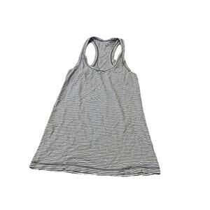 Lululemon Cool Racerback Striped Gray White Top Tank  sz 4 H95